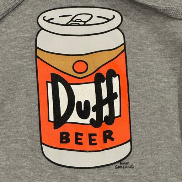 The Simpsons Universal‎ Studios Duff Beer Hoodie Opener Koozie Size Medium - Picture 3 of 12